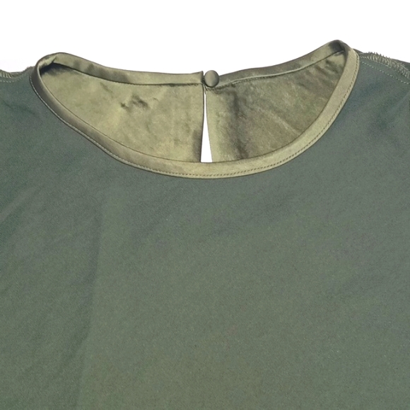 Banana Republic Women's Sleeveless Top Jet Olive Green Velvet Tank Career Sz S - Picture 10 of 14